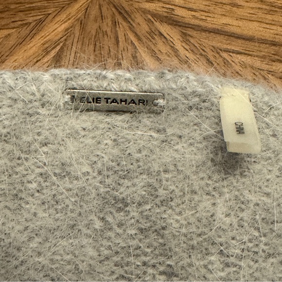 Elie Tahari size L light gray sweater vest - Picture 4 of 6